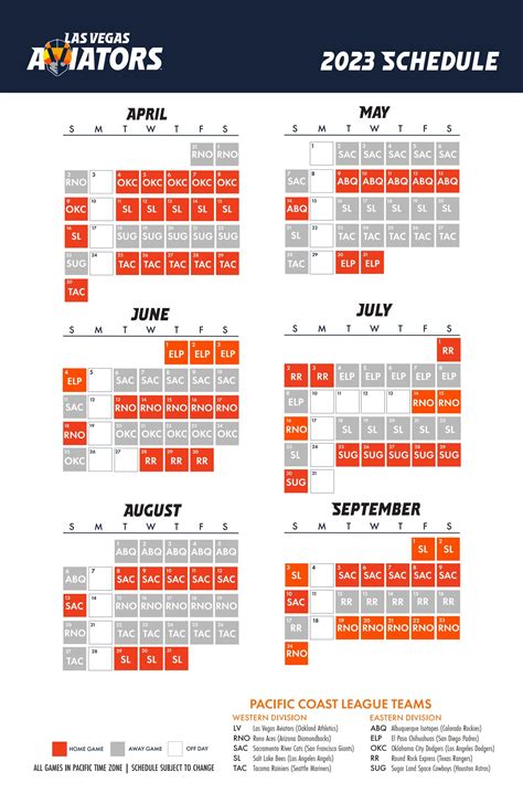 lv aviators schedule|aviators promotional schedule.